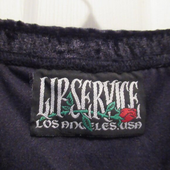 Rare Vintage Lip Service Crushed Velvet Mermaid Fishtail Morticia Skirt Black Sm - Picture 2 of 12